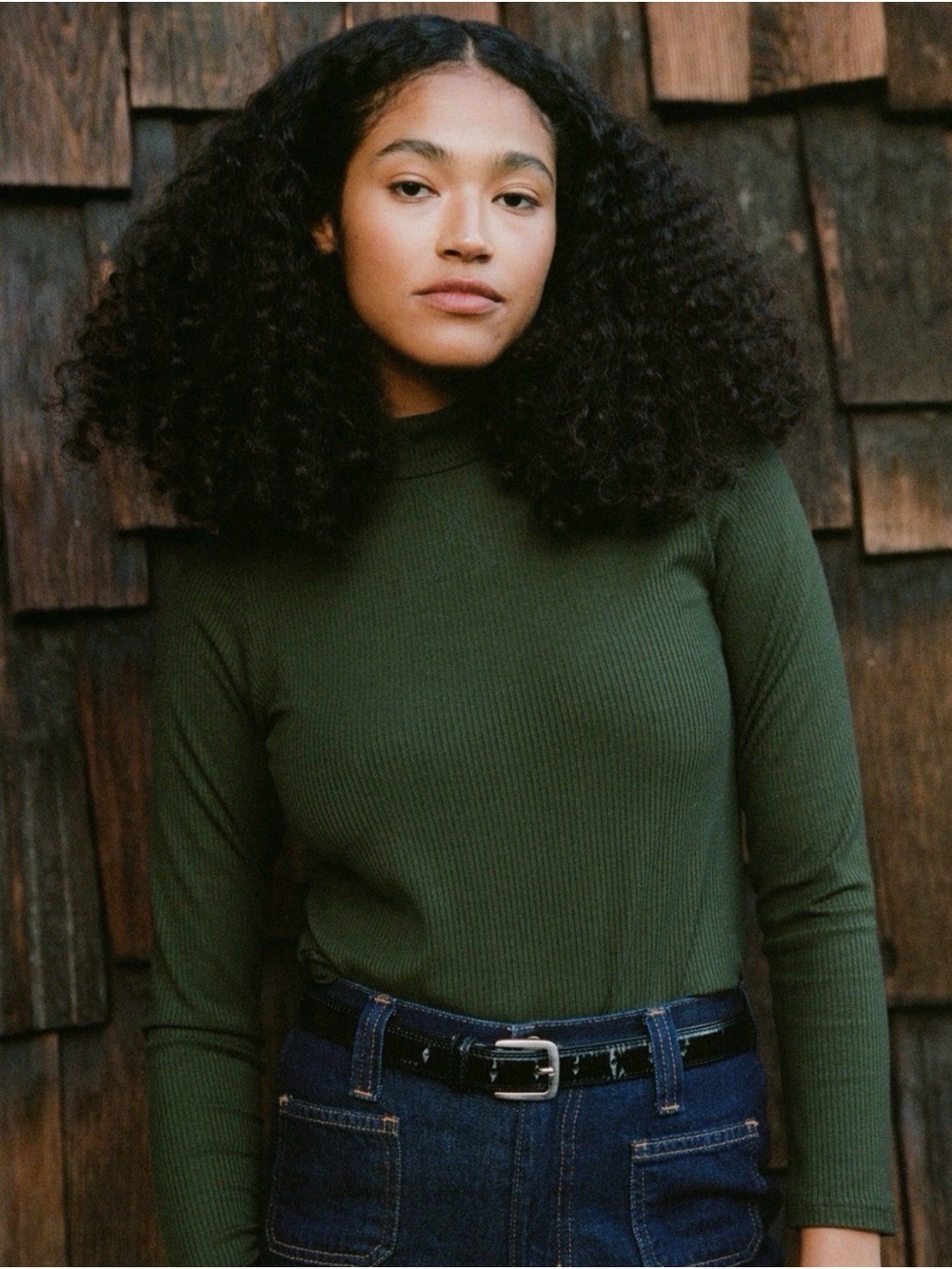 Christy Dawn The Libby top Ribbed Mock Neck